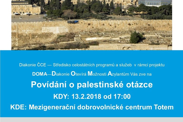 Povídání o palestinské otázce v Plzni: 13.2.2018 v 17:00 